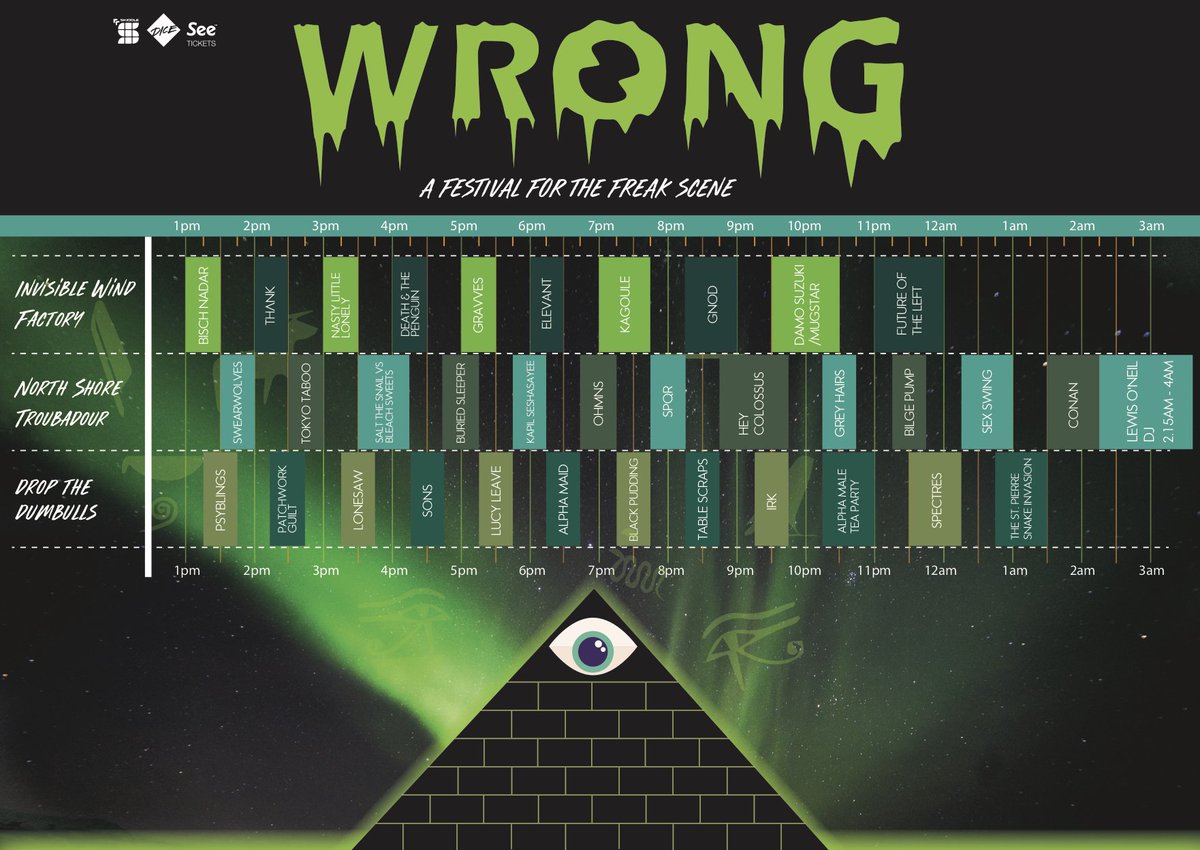 SERIOUSLY IT'S TOMORROW WHAT MORE DO YOU NEED TO KNOW
wrongfestival.com/tickets
