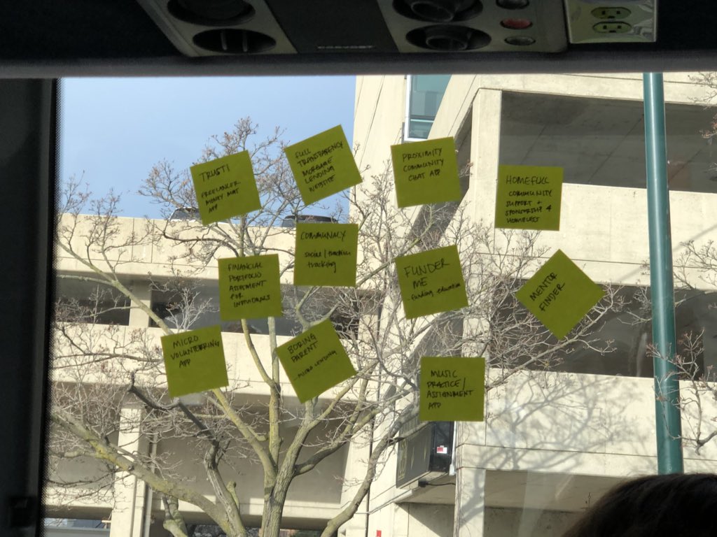 caffeinatedwes's tweet image. #StartupBus pitches are accumulating!