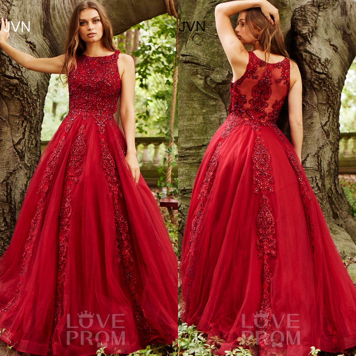 lovepromchic's tweet photo. This red gown has so many beautiful details😍!#JVN59046 #prom2k18 #loveprom https://t.co/MFYtgb3okG