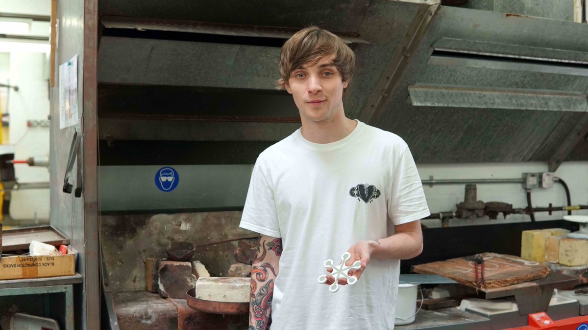 lyndonbuck's tweet photo. Sean West Corian &amp; pewter coasters for @pewterlive @BucksNewUni public viewing Pewter Live 2018, 23 May Pewterers’ Hall EC2V 7DE https://t.co/TWbqdMDLVh