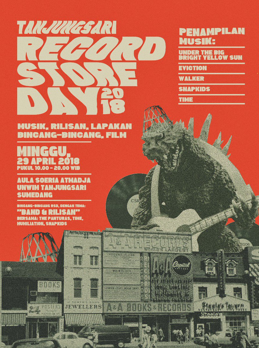 Minggu 29 April 2018 😀
#indie #indieband #RecordStoreDay #pojokseni #timeid #saatsemuahilang