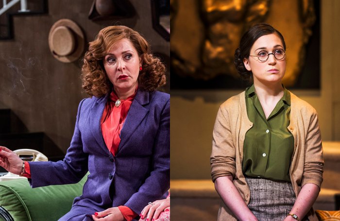 CSSDLondon's tweet photo. As one Central alum @TracyAnnO appears as 'long-suffering secretary' Monica in @ChichesterFT's 'Present Laughter' - we're reminded of @CSSDActing's brilliant version last year, with student Rosie Baker in the same role. https://t.co/fC1HuPHxnk