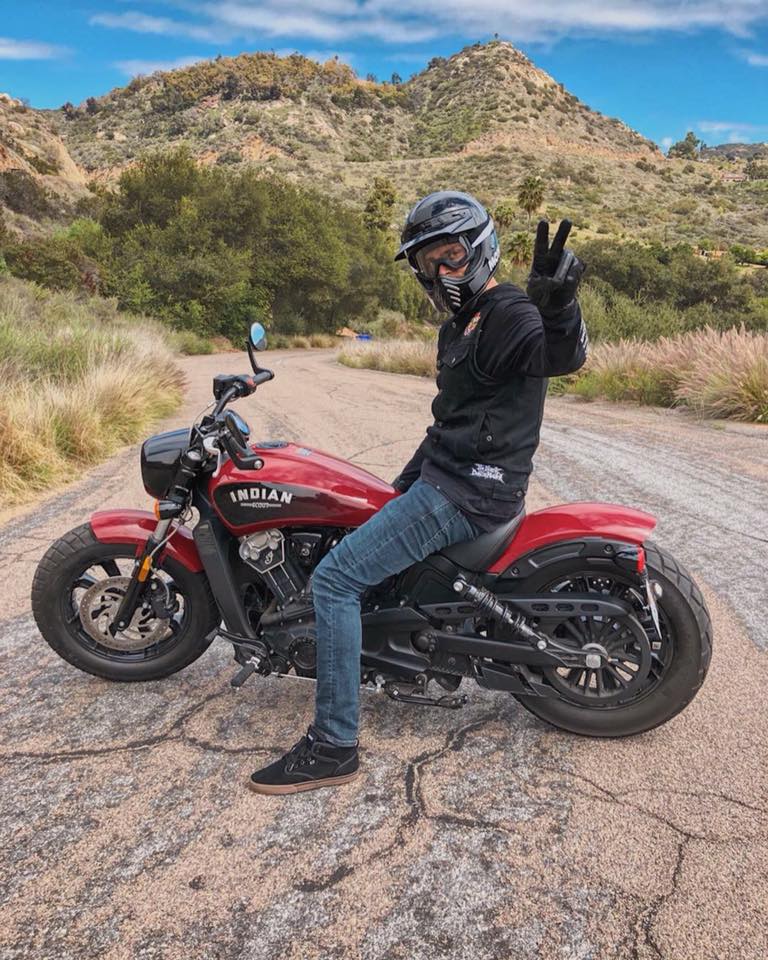 RollfastUSA's tweet photo. "Having so much fun on my @indianmotorcycle #ScoutBobber"

Skateboarder and three-time X-Games gold medalist Elliot Sloan rips it everywhere... https://t.co/L1HuuwU516