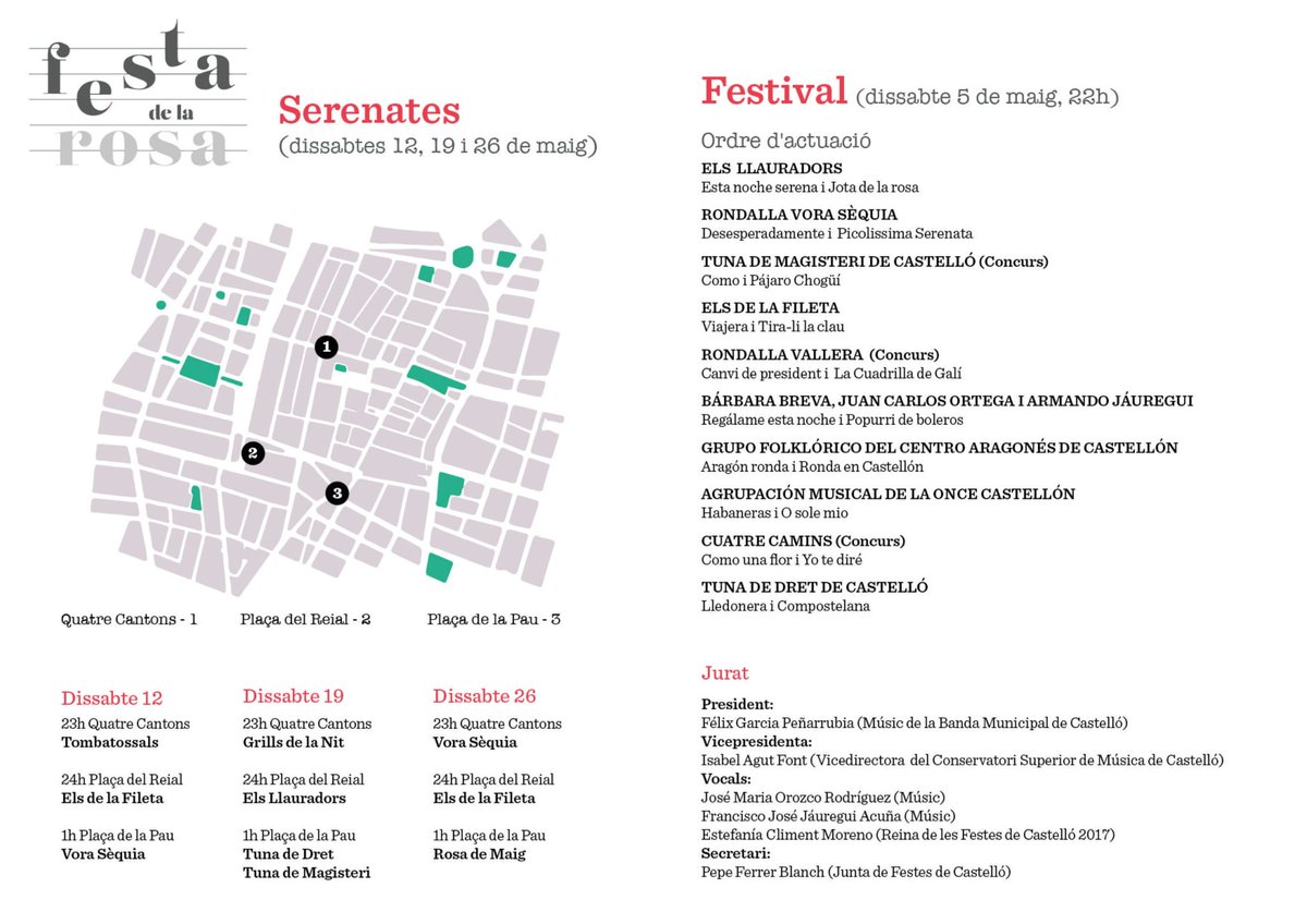 Hui ha tingut lloc a l'ajuntament la presentació de la programació de la Festa de la Rosa 2018. El deixem la programació per a que gaudeixen d'un mes de maig plé de serenates.