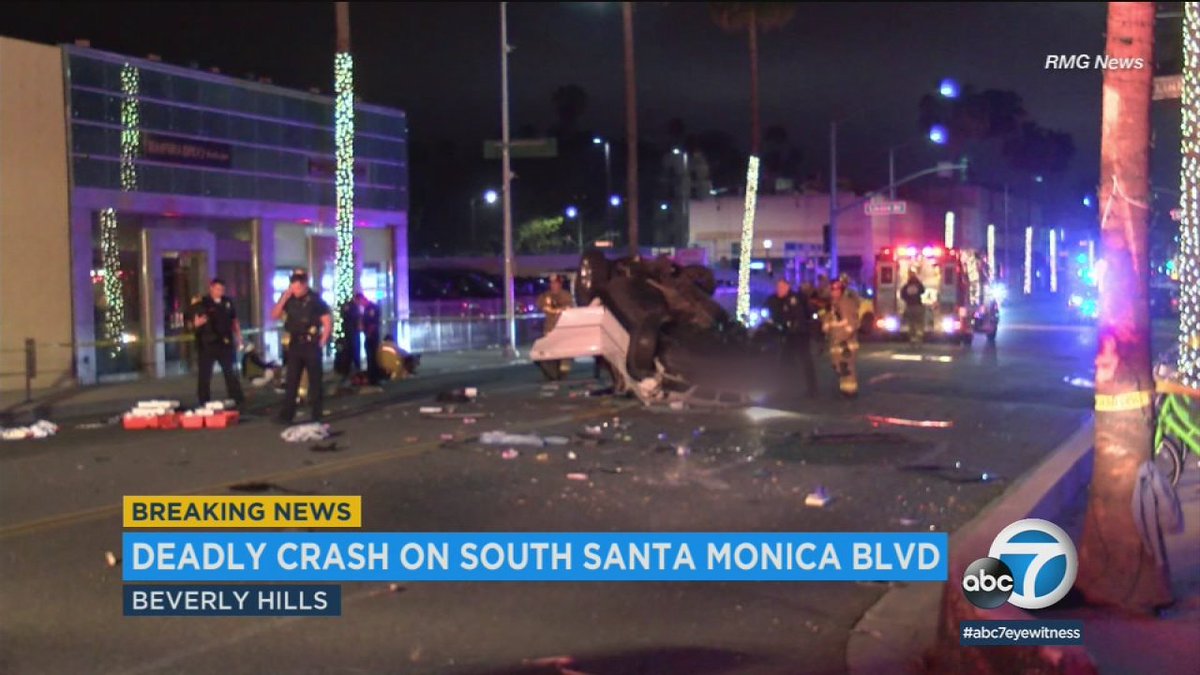 UPDATE 2nd passenger dies in suspected DUI crash in Beverly Hills