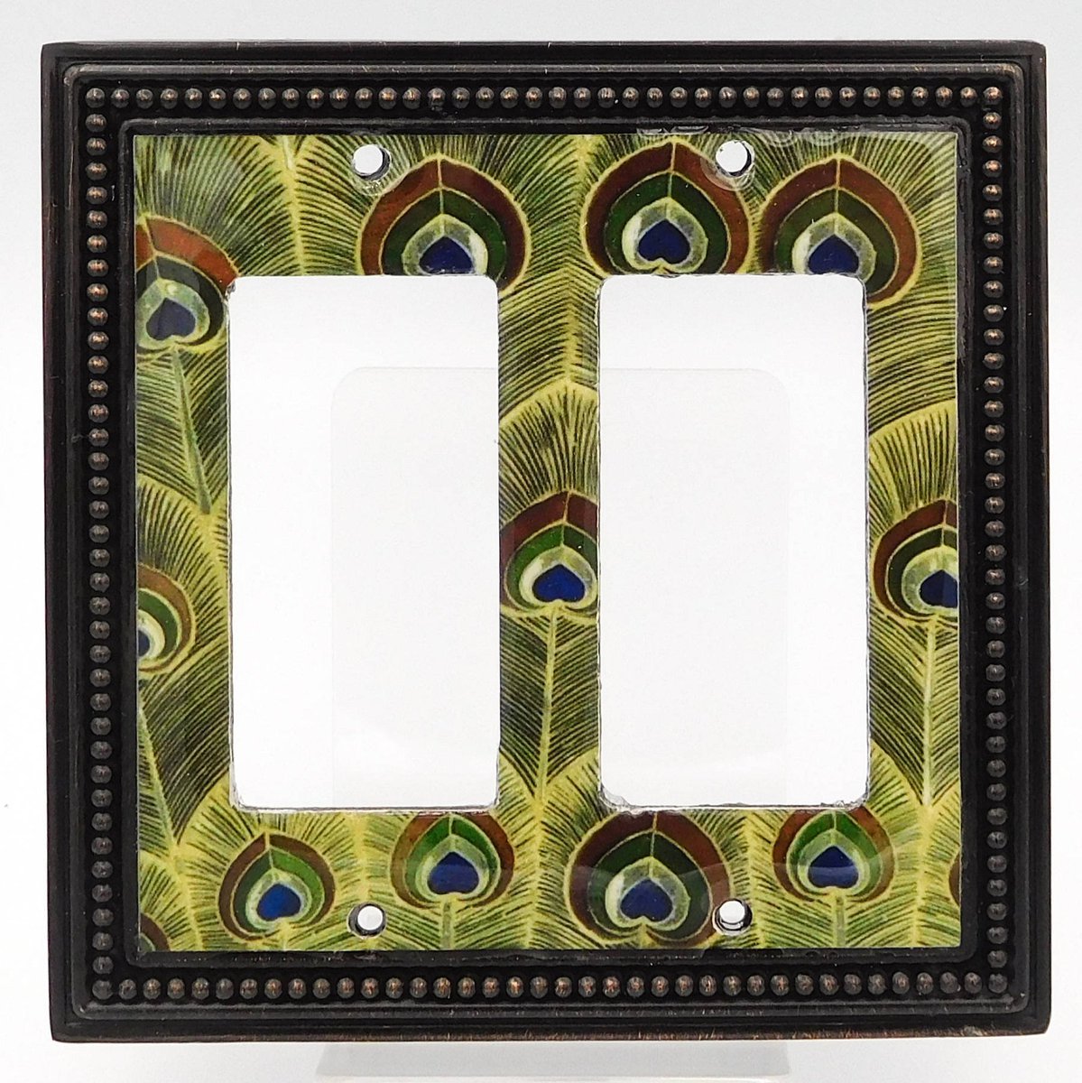 serra_artcraft's tweet photo. Peacock Courtyard Light Switch Cover,Peacock Double Rocker Light Switch Cover, Copper Light Switch Cover, Peacock Mosaic Switchplate Art, https://t.co/WrfZUf54Bm #Etsy #SerraCraft #DoubleRocker https://t.co/R5mc0mq7an