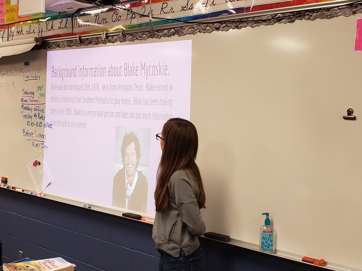 MissFitzBPS's tweet photo. Day 4 of #goodhumanproject presentations @Malala @TOMS @joedicostanzo @TheSpokeFolks @benningtonelem https://t.co/x0FymsfZTn