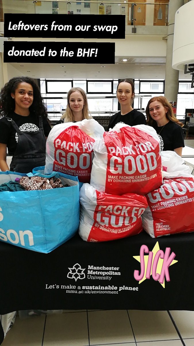 Donations for <a href="/TheBHF/">British Heart Foundation</a> from <a href="/MMUPOPSWAP/">Pop Swap</a> #GiveItDontBinIt #sustainablefashion ♻️💚