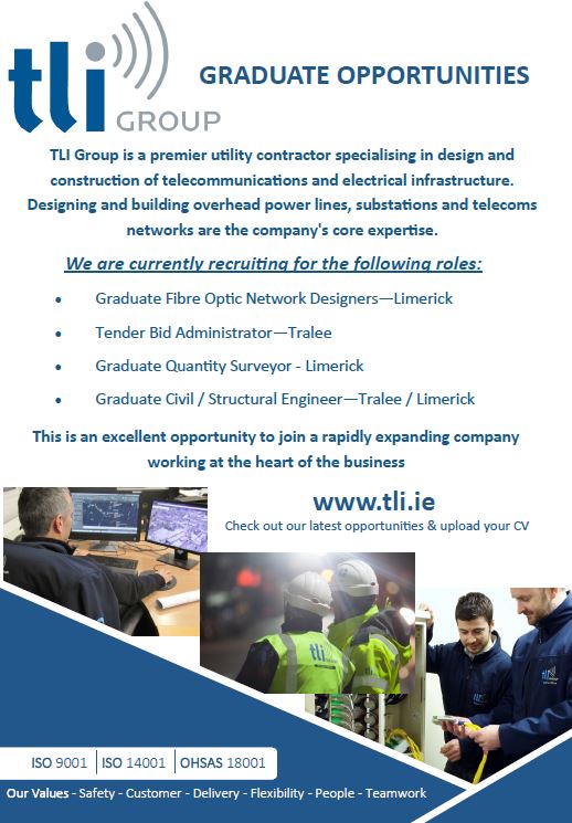 TLI Group currently have the following Graduate Opportunities available. Please see our website for full details. tli.ie/careers/