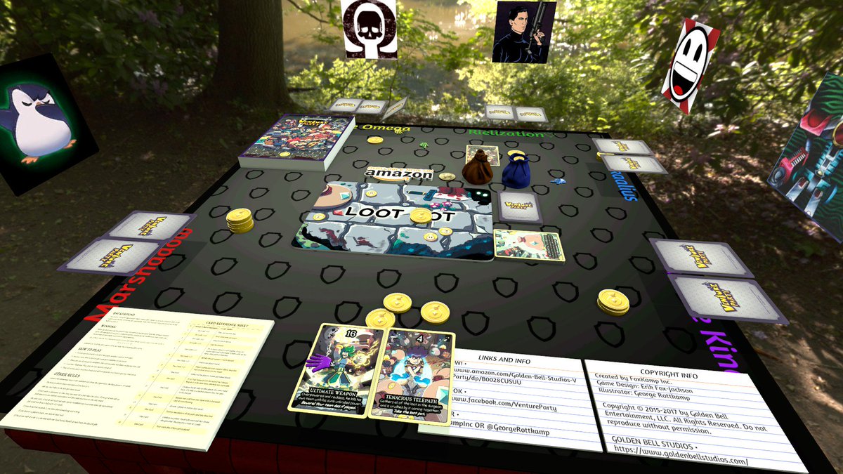 GeorgeRottkamp's tweet photo. I had a ton of fun today playing #VentureParty with a bunch of new people on @TabletopSim. Thanks for playing an feel free to play it on your own as well! Back to drawing! #TabletopDay https://t.co/JGfHPC8EME