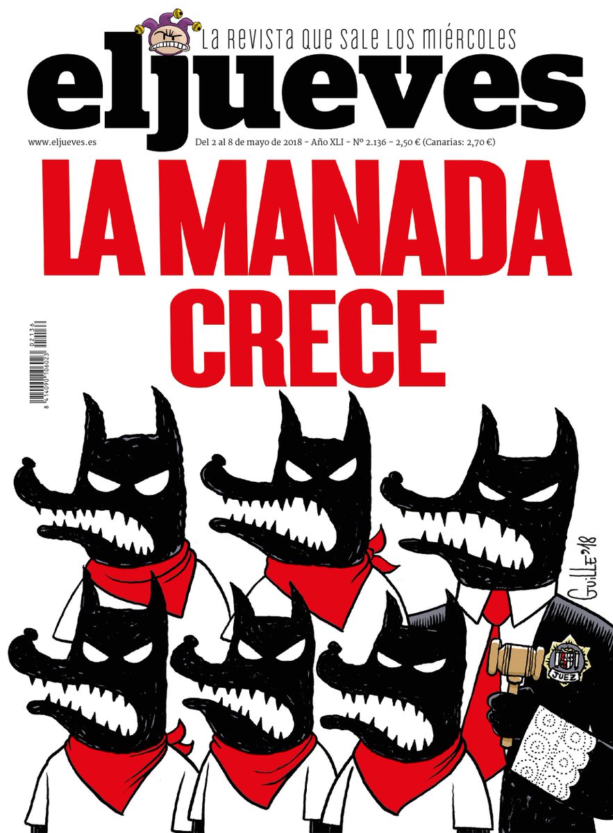 LA PORTADA: hasta ahora La Manada eran 5 salvajes. Tras la sentencia emitida por los jueces, se les ha sumado un nuevo miembro. Esta semana salimos el lunes en el quiosco para decir #NoEstásSola #YoSiTeCreo