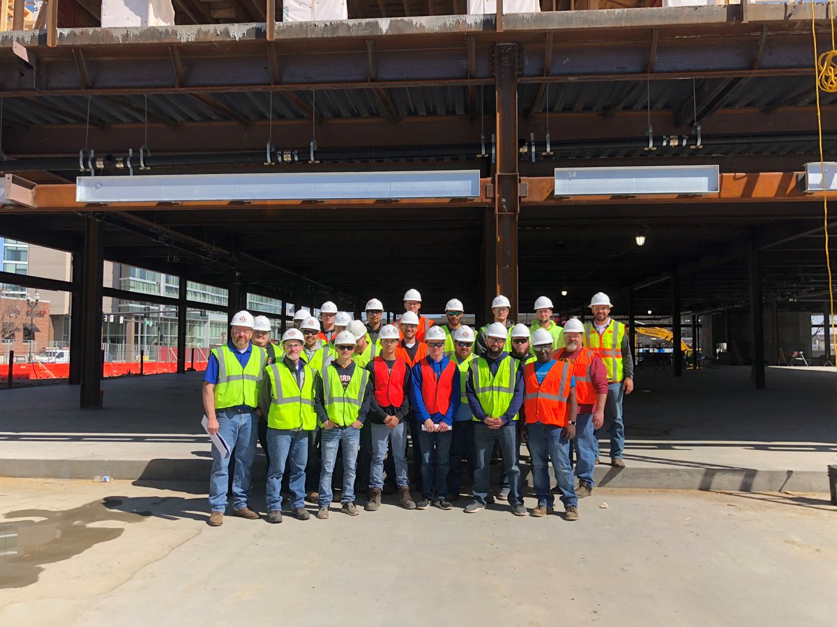 NGCgroupINC's tweet photo. Our project team at Capitol Place in Omaha had the pleasure of giving students from Iowa Western a site tour this morning. Thanks for stopping by and we hope to see you back soon! #BuildingTheFuture https://t.co/6PMT8RbUkb