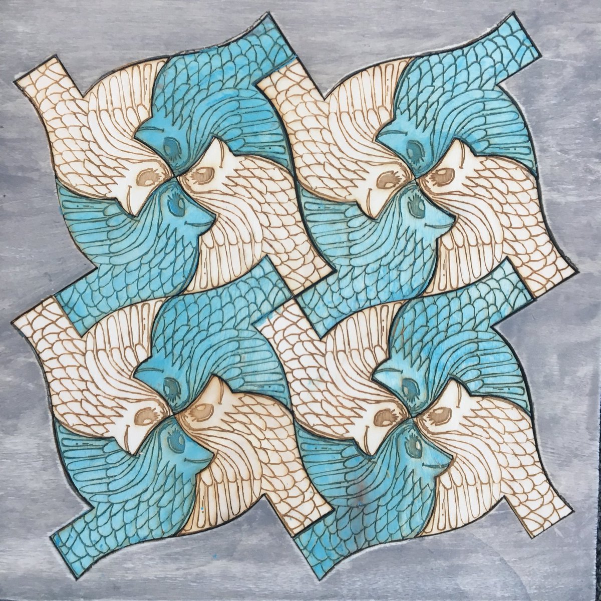 Grade 7 Tessellation 2018 #GWAinspire #GWAS #GWASmake <a href="/gwasarts/">GWASARTS</a>