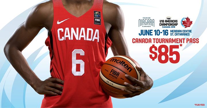 #FIBAU18Americas are coming to St. Catharines for the first time in history and we want you there! Get access to every 🇨🇦🏀 game with the Canada tournament pass! #WeAreTeamCanada Get your tickets here: goo.gl/PXtd8t