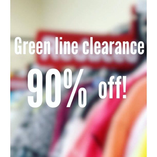 Our green line clearance items are now 90% off this weekend only! 😱 There are still tons of cute items left! Com...