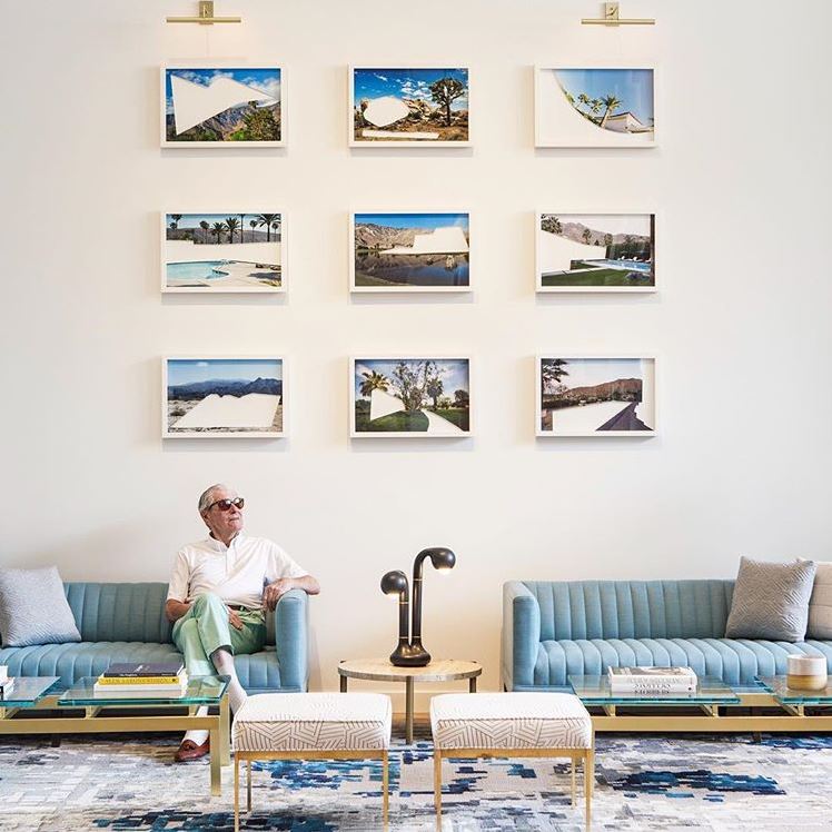 bengelhardt's tweet photo. This is James Joyce (not the author). He peeked into our door at the Rowan Palm Springs while our team was shooting pics and just had to be in one. James is 93 years young. https://t.co/3R7hiTu9Yy