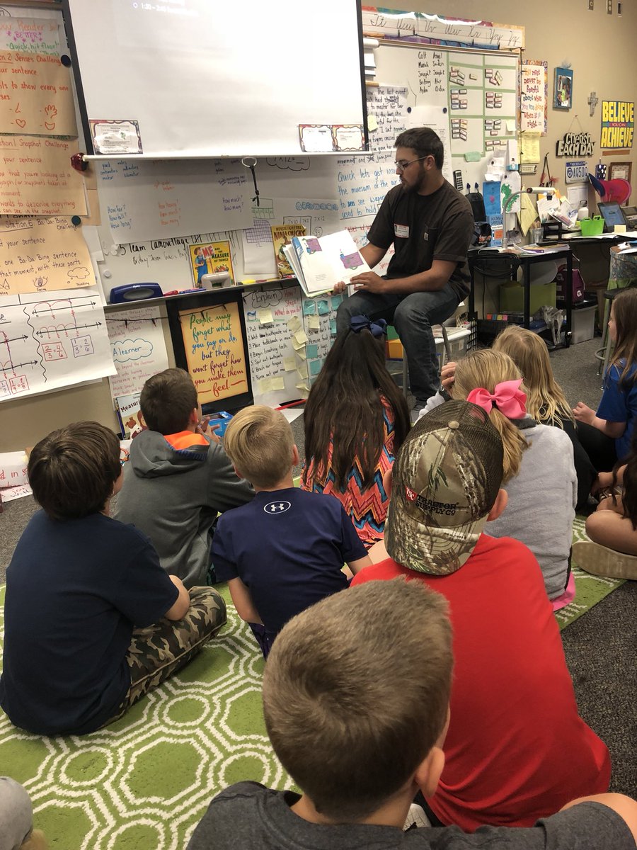 SarahWaterman3's tweet photo. Excited to have a former Waterman Baby as our NW Reader! Thank you, @KomarekAndrew #NWReads @HasletElem https://t.co/ATk1CDOJI3