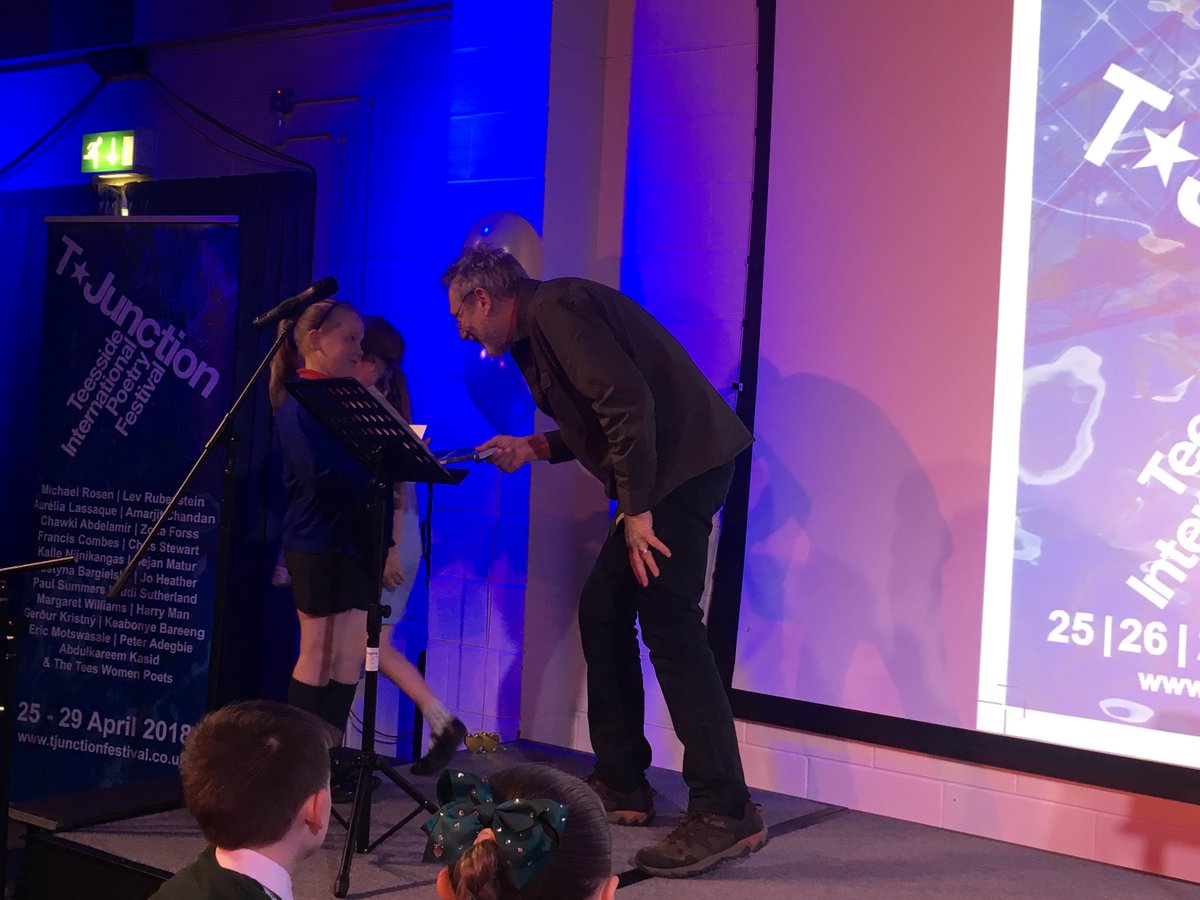throstonprimary's tweet photo. Some of our lucky pupils sharing a love of poetry with the legendary @MichaelRosenYes earlier this week. 
Oh what a beautiful day...
@tjunctionfest https://t.co/itrusMQpwk