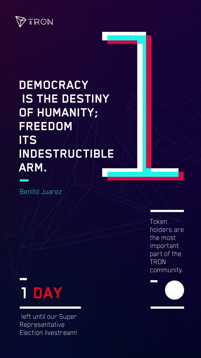 justinsuntron's tweet photo. #TRON #TRX $TRX 1 day countdown of my livestream on periscope. @Tronfoundation https://t.co/sTF54m8d66