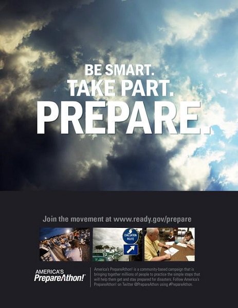 Monday is America's #PreparAthon! Every year, FEMA encourages disaster &amp; #emergency preparedness twice a year: April 30th &amp; Sept 30th. Do your part to participate &amp; spread preparedness awareness!