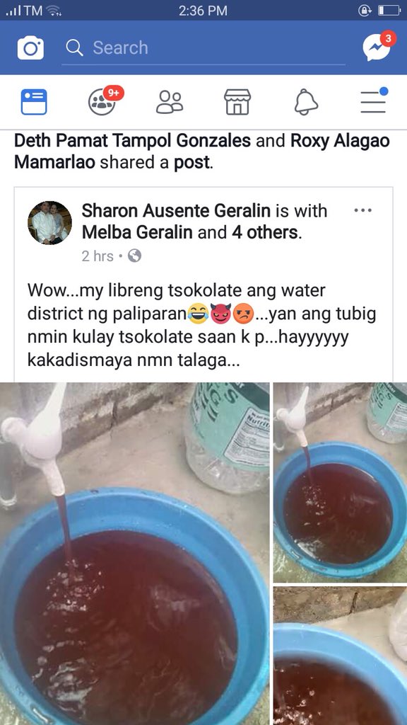 DZRH_OT's tweet photo. Tubig sa Brgy.Paliparan 3,Dasmariñas Cavite patuloy na Lumalala ang Sitwasyon!.Mga Residente nagtitiis na Pagpupuyat Gabi-Gabi!.Kulay Burak na ang lumalabas!
#Dzrh_OT #DzrhNationwide #Dasmariñaswaterdistrict https://t.co/w5Lp0tVOWw