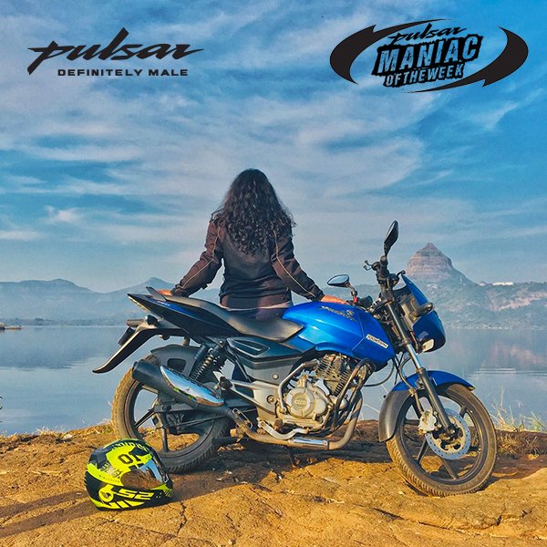 Rasika Dalvi, our Pulsarmaniac of the week takes a breather on one of her many long distance rides across Maharashtra. Think you can be the next featured Pulsarmaniac? Share your most daring, dapper or stunning pic with your #Pulsar in the comment section now.