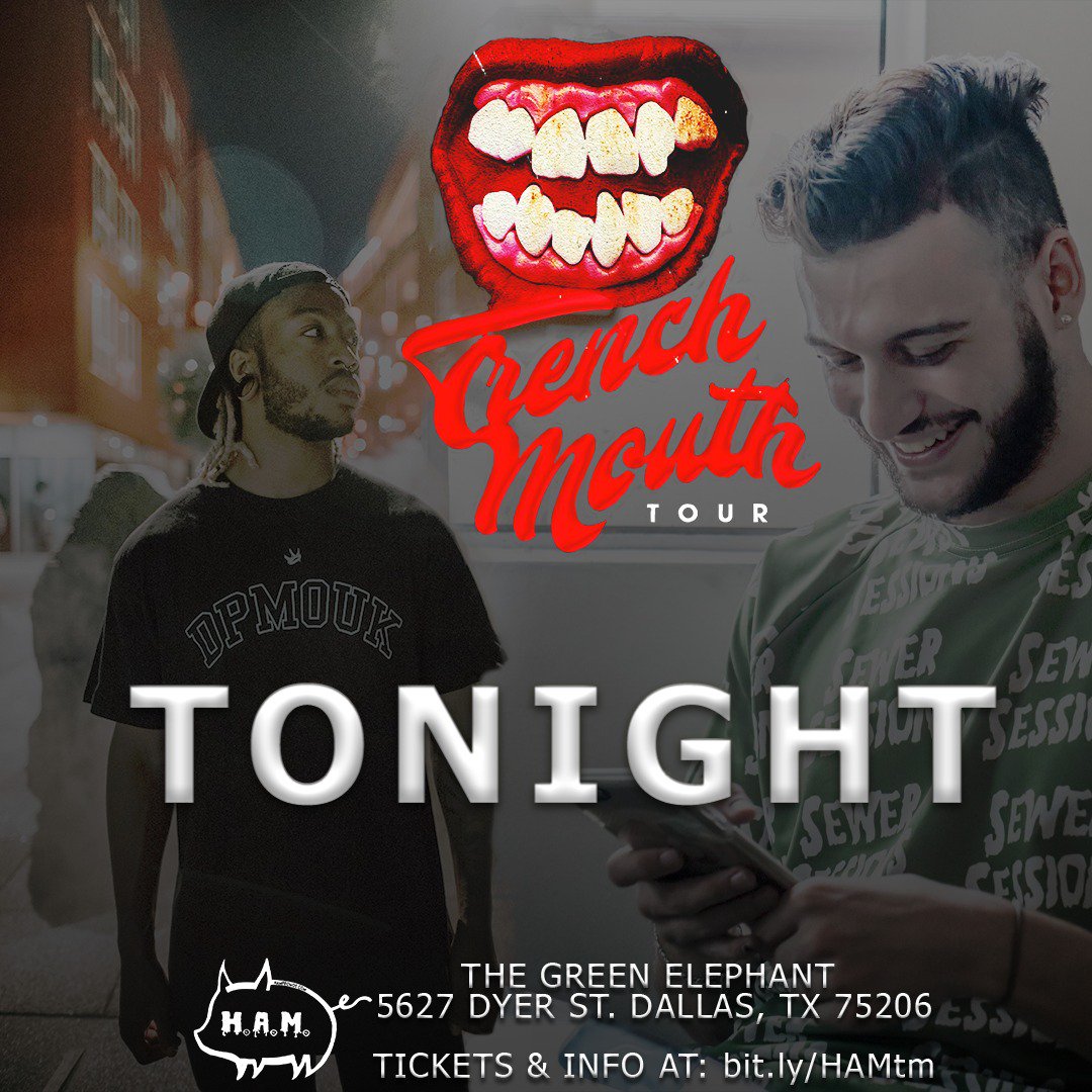2NITE! The Trenchmouth Tour w/ SweetTooth &amp; Symbiotic is taking over The Green Elephant! Get ready for a sewer canal! 😈
Squad pack deal (4 for 3) 80% sold out. Limited tix available online. Tix available at door

🎟️: bit.ly/HAMtm
RSVP: bit.ly/HAMTM