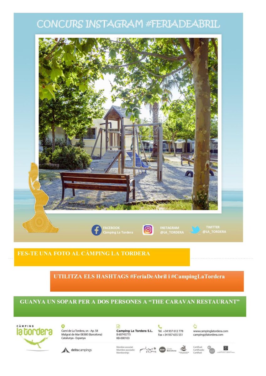 Actualizamos programa Feria de Abril! Además dentro de 10 minutos empieza nuestro concurso de Instagram... Te lo vas a perder? #campinglatordera #FeriadeAbril #campings #caravaning #animacion #estamosdepuente