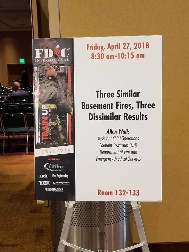 Colerain_Fire's tweet photo. Great presentation this morning by our own Asst Chief @AC_AllenWalls at #FDIC18. #firefighters MUST learn from our past lest we repeat ourselves. https://t.co/TZnJvJbA1d