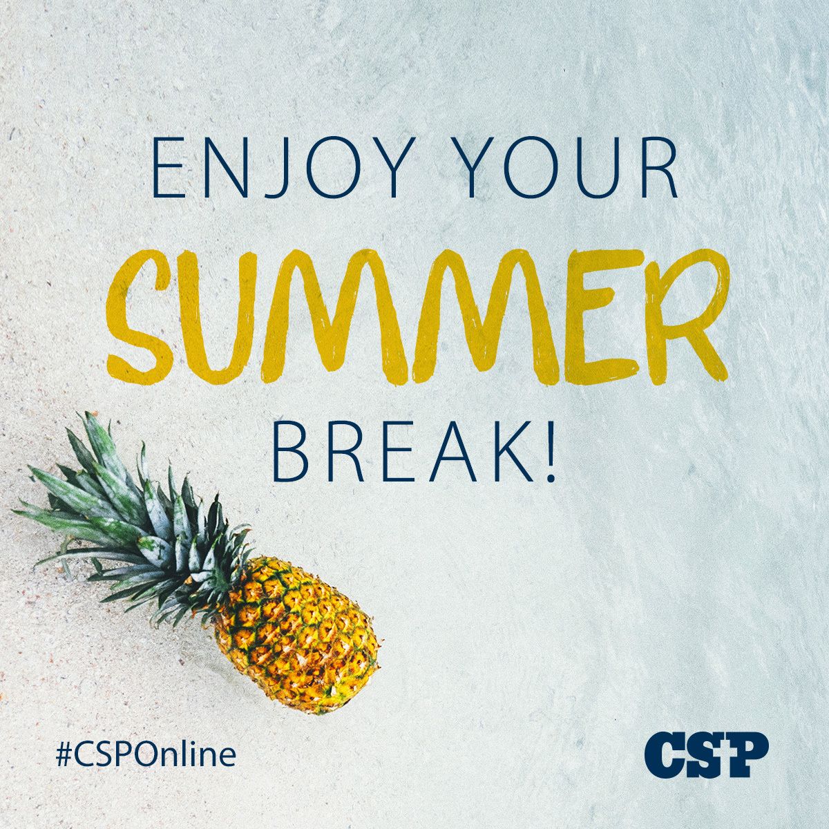 CSP_Online's tweet image. Summer break is here! Congratulations on completing second-half spring courses. #CSPOnline
