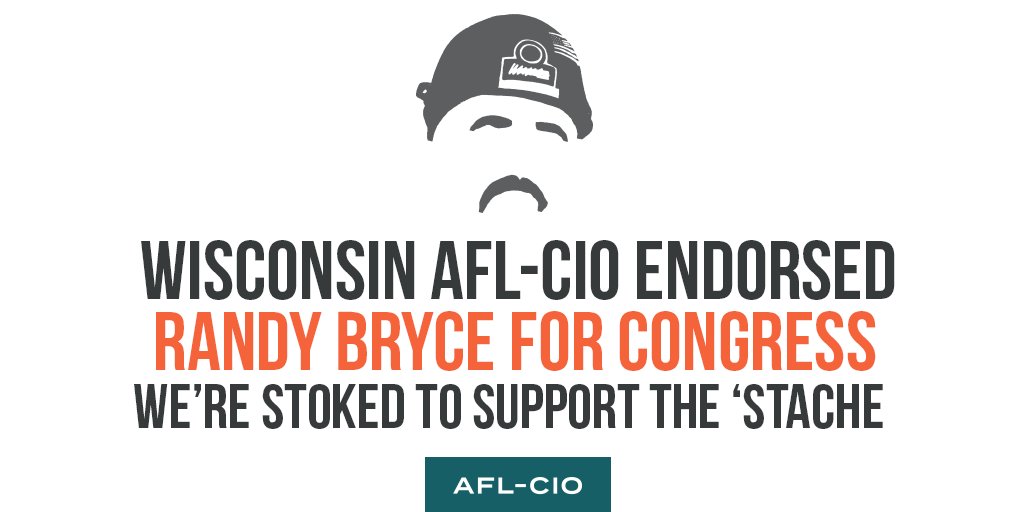 AFLCIO's tweet photo. With @wisaflcio endorsing @IronStache - we're stoked to be supporting the 'stache. #labor2018 Read the endorsement here: https://t.co/xLTqultoMz https://t.co/TL5tDoaJoi