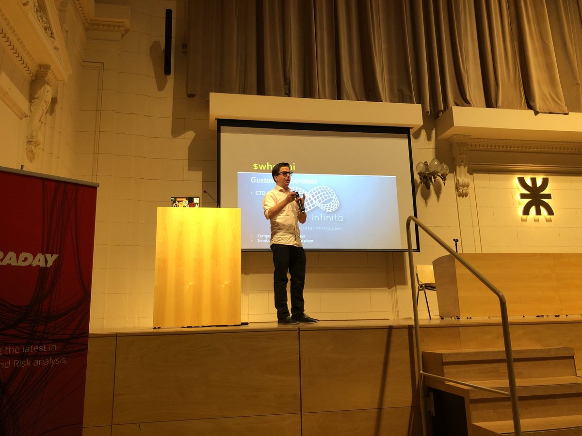 Ahora es el turno del groso <a href="/iampuky/">Puky Sorondo</a> con su charla “Mobile App Security Fails and How To Survive Them” en #OWASP #LatamTour2018 <a href="/OWASP_Arg/">OWASP Argentina</a>