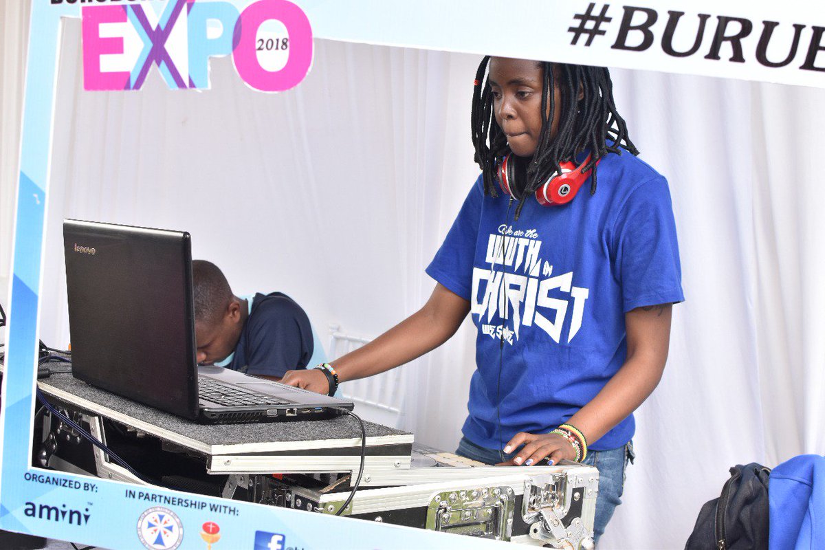 <a href="/Dj_Delz254/">Dj Delz</a>  busy mixing it up at the #BURUEXPO