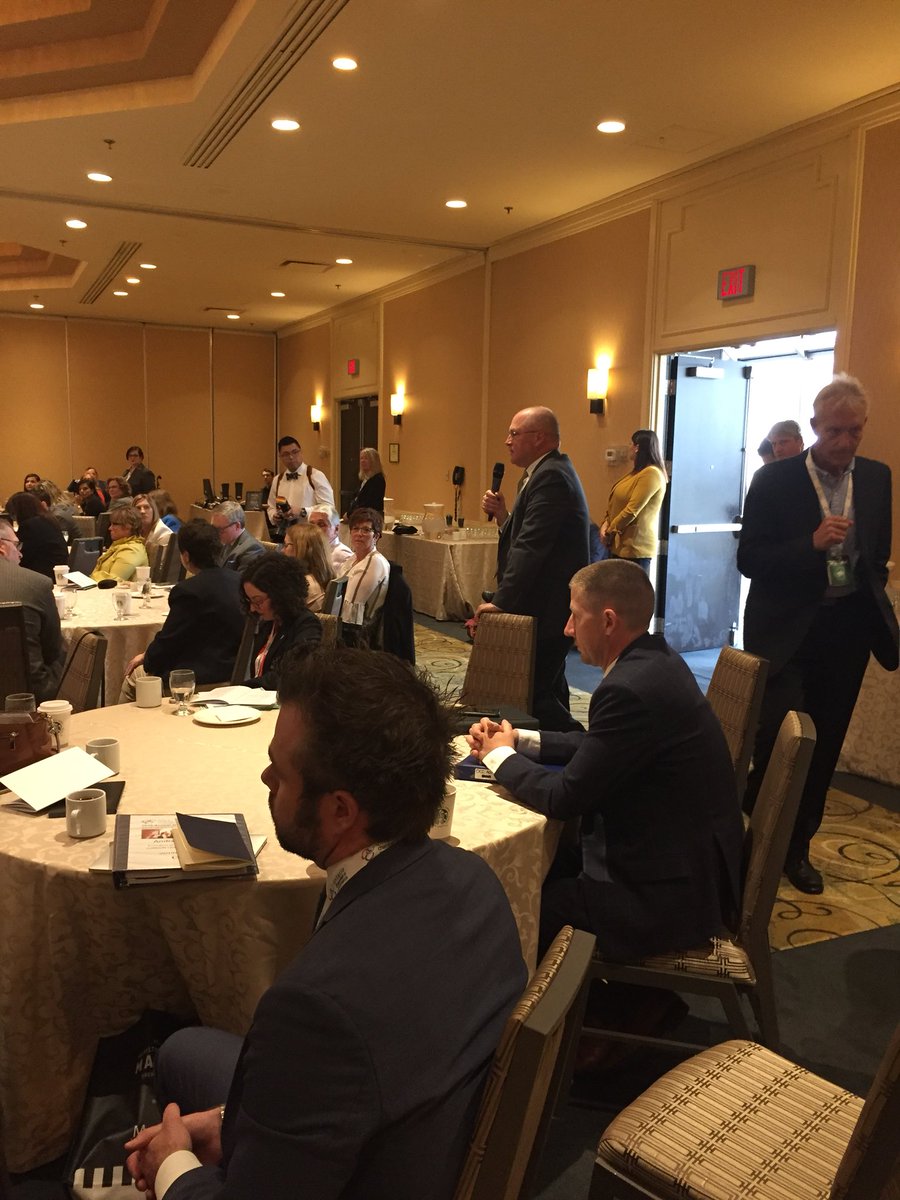 President &amp; CEO Stuart Harrison reminding elected leaders to be very aware of the impact of public policy such as #Bill148 on small business and the limited tools available to business to mitigate the legislation. <a href="/OntarioCofC/">Ontario Chamber</a> #OCCAGM