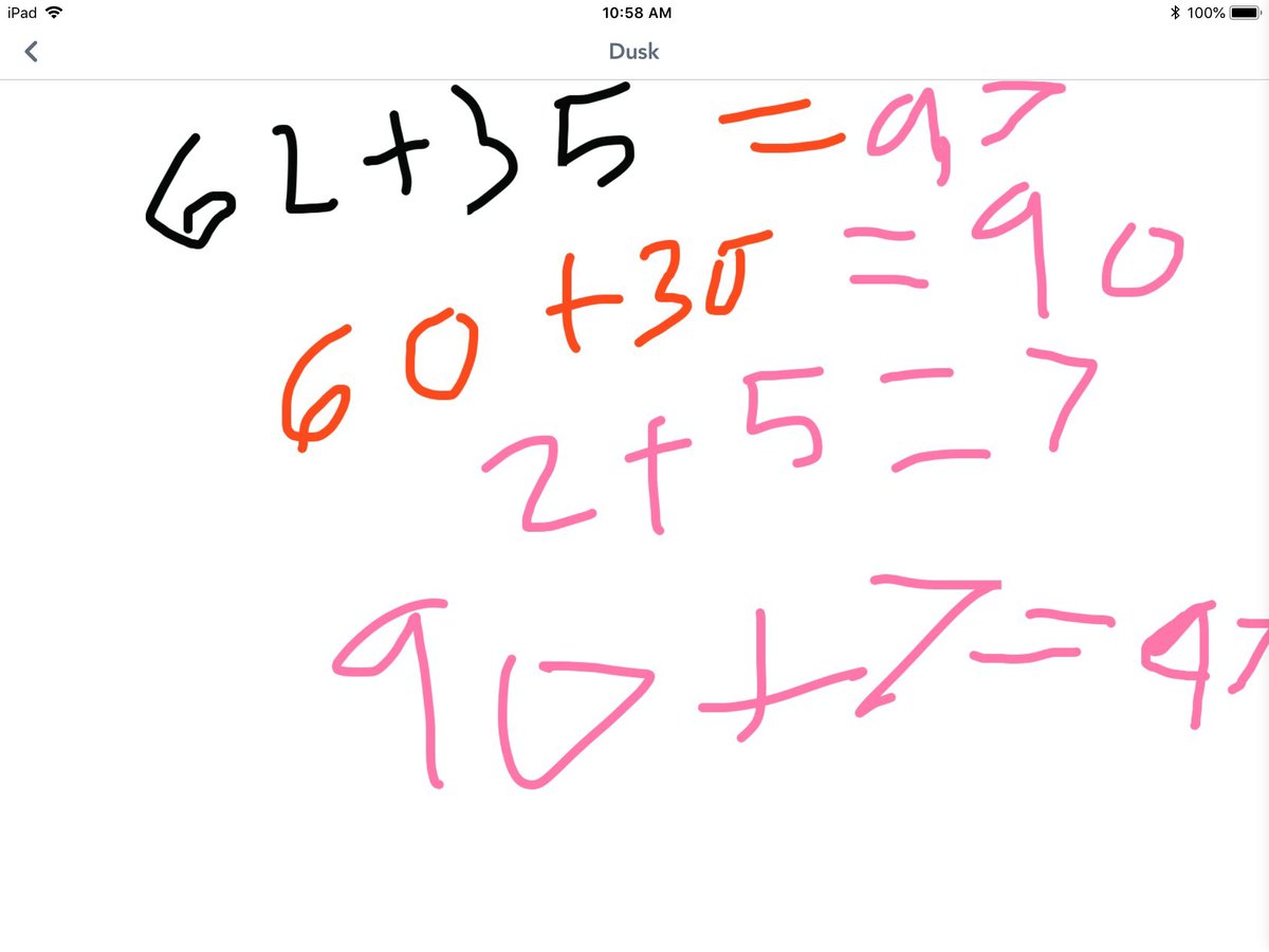 fireflyontheoak's tweet photo. #2ndgrade S using @Seesaw to solve two two-digit addition problems using the splitting strategy. #AFL4MSAD6 #MSAD6Tech https://t.co/1EkNfhVcUG