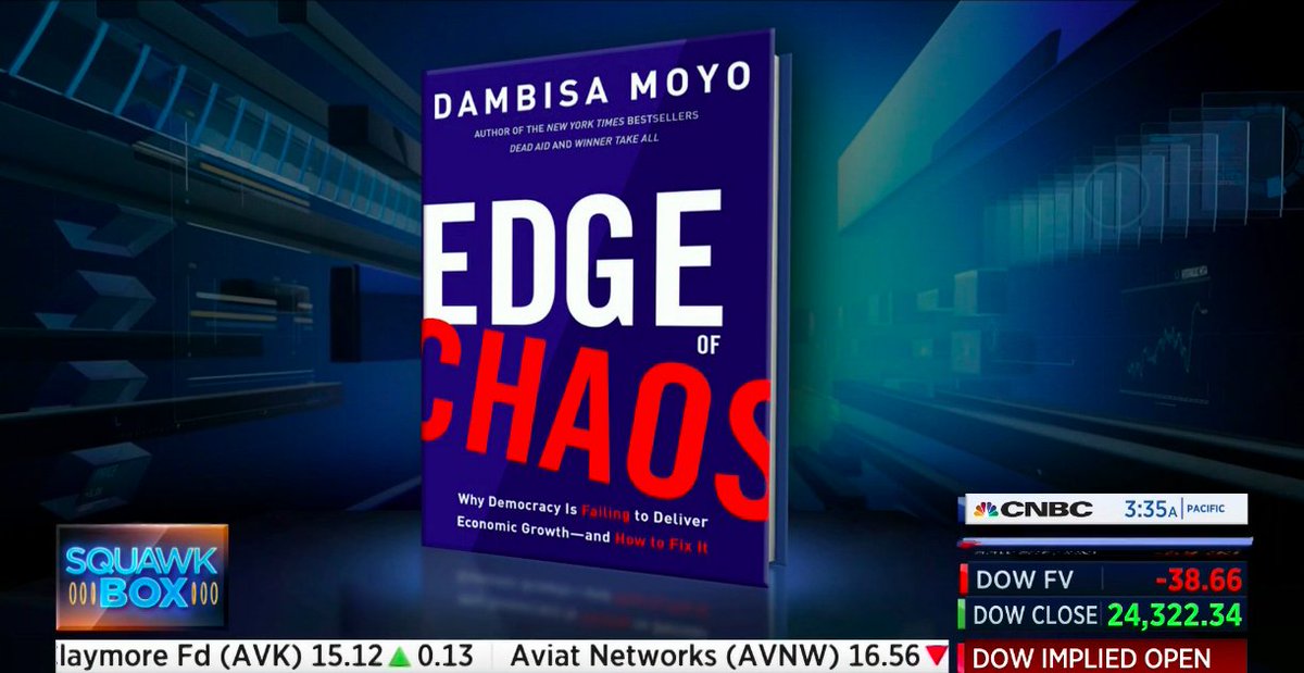 Dambisamoyo's tweet photo. Stopped by @SquawkCNBC earlier today with @JoeSquawk @BeckyQuick and @andrewrsorkin to share the solutions laid out in #edgeofchaosbook
Why not watch? https://t.co/s6gSU1OdEv
#SquawkCNBC #BookTour #BookLaunch #SquawkNBC #Getsmarter https://t.co/BTzNWrJX8e