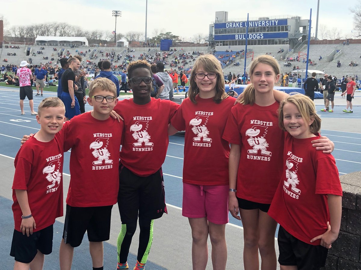 WEB_UCSD's tweet image. Congratulations to our Webster students who participated in the Drake Relays yesterday!  They even got to meet Collegiate runner Devon Allen who helped them warm up before their race! #powerofWE