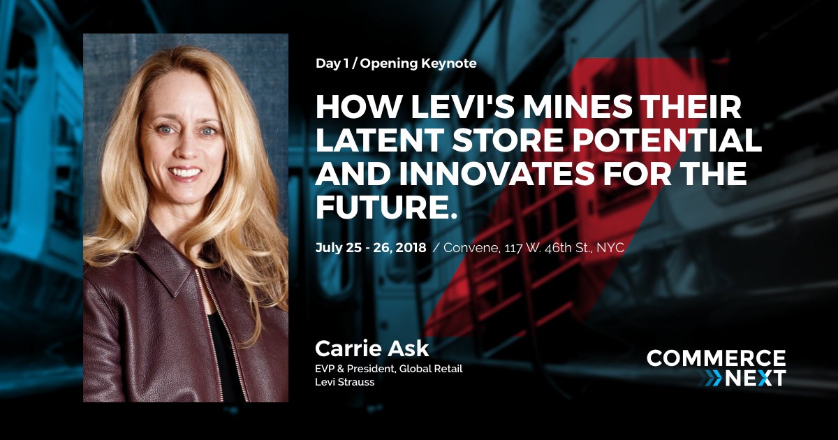 CommerceNext's tweet image. KEYNOTE ANNOUNCED! 

@LEVIS isn&apos;t just a classic, nostalgic denim brand. The international fashion icon has innovated itself from the inside out and it&apos;s paying off big time. Apply today to watch Levi&apos;s exec Carrie Ask open CommerceNext. #ecommerceconference #retail