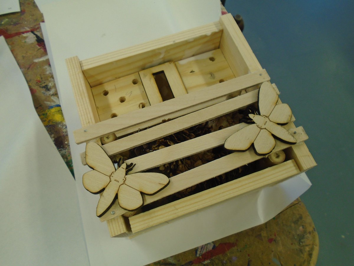 OAN__DT's tweet photo. Fantastic insect house enrichment with a group of Y7's, using all the scrap wood leftover from this year! #recycling #hibernation #insecthouses #RMrocks! https://t.co/iLpQc38u8F