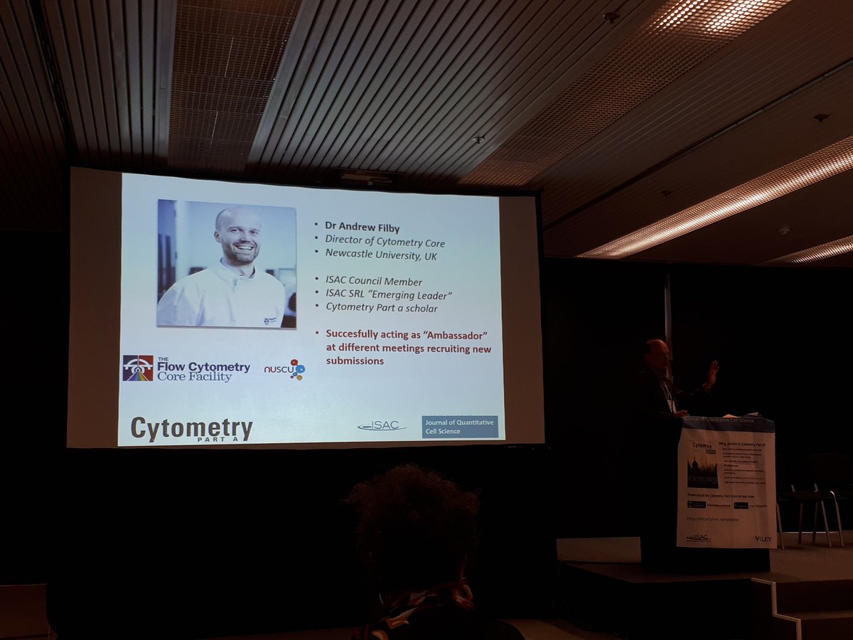 NewcastleFCCF's tweet image. Great to see that the efforts of Andy Filby director of the @NewcastleFCCF to promote cytometry part a the journal of our @ISAC_CYTO society has been recognised #cytometry #cyto2018 #singlecellanalysis