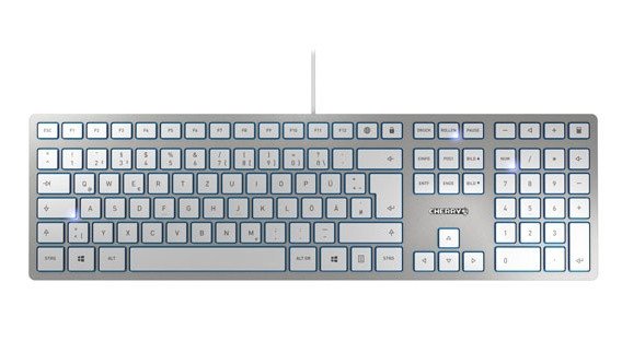 TechInterceptor's tweet photo. NEWS @CherryKeyboards intros the KC 600 SLIM #keyboard. 
This new keyboard makes use of the company's SX key scissor mechanics #Switch #technology.
@cherrymx #Intel #AMD #writing https://t.co/qITSFEA23j
