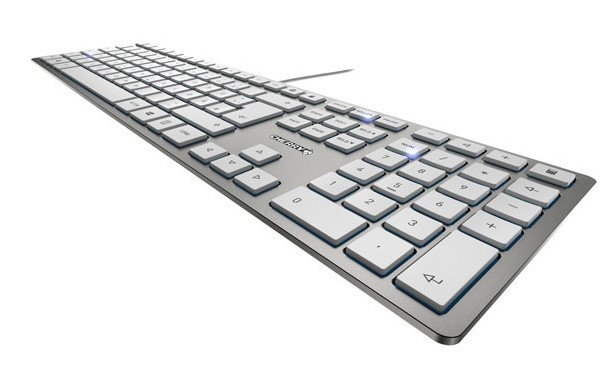 TechInterceptor's tweet photo. NEWS @CherryKeyboards intros the KC 600 SLIM #keyboard. 
This new keyboard makes use of the company's SX key scissor mechanics #Switch #technology.
@cherrymx #Intel #AMD #writing https://t.co/qITSFEA23j