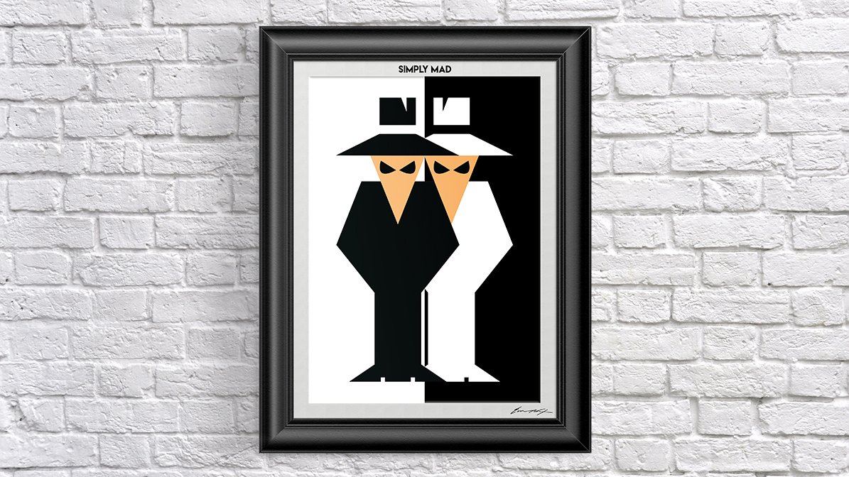 EvanNixonType4's tweet photo. @PKuperArt #SpyvsSpy #SimplyMAD ⬛⬜ https://t.co/Xpup4cJ6ib