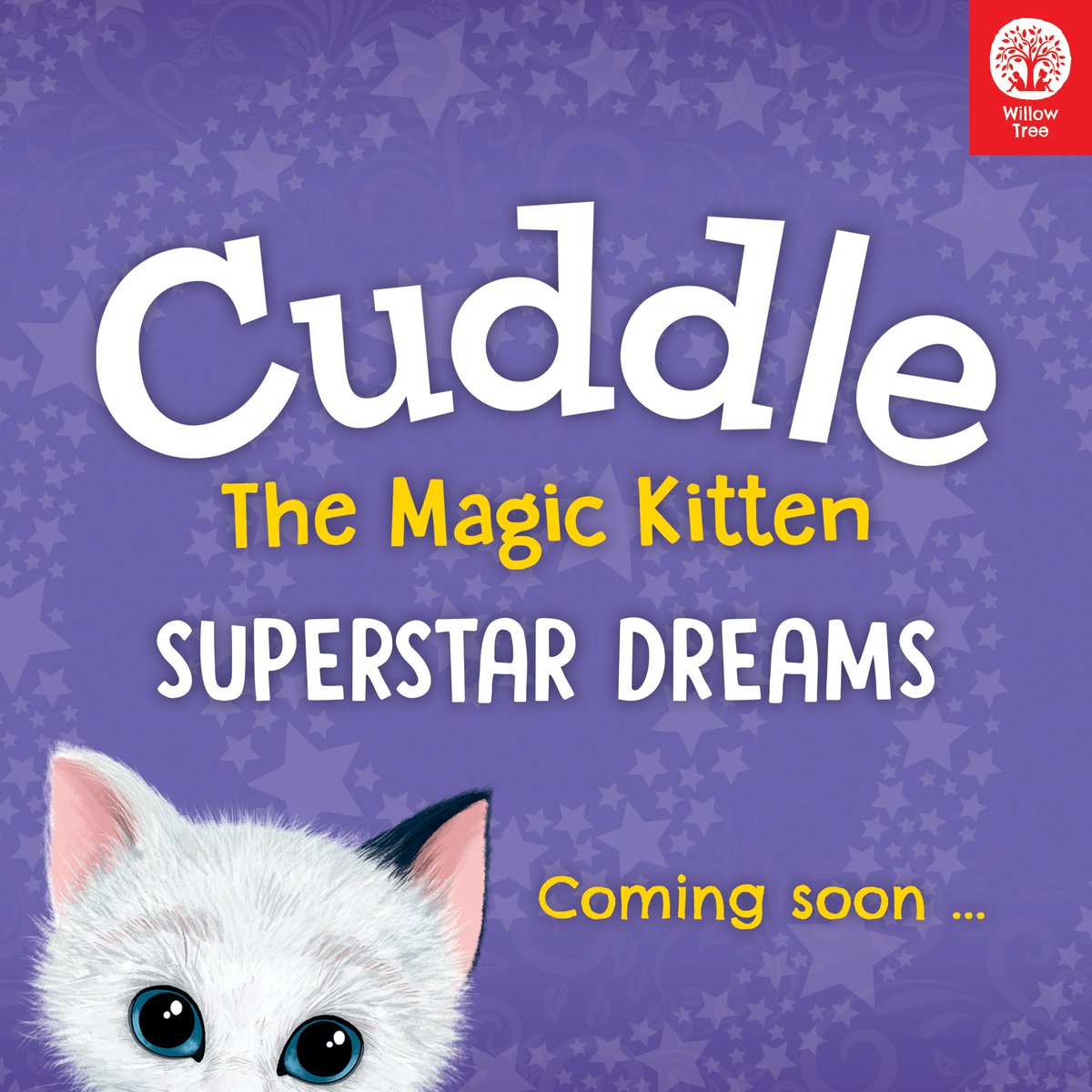 WillowTreeBook's tweet photo. 'When Cuddle appears, her kitten magic takes best friends Olivia and Grace on a television talent show adventure. With Cuddle's help, can the friends save a little girl's superstar dreams?' 😍💜💖 #CuddleTheMagicKitten Book 2 Superstar Dreams, #outnextmonth! Pre-order now! ⭐️✨ https://t.co/hdQhsqMDdk