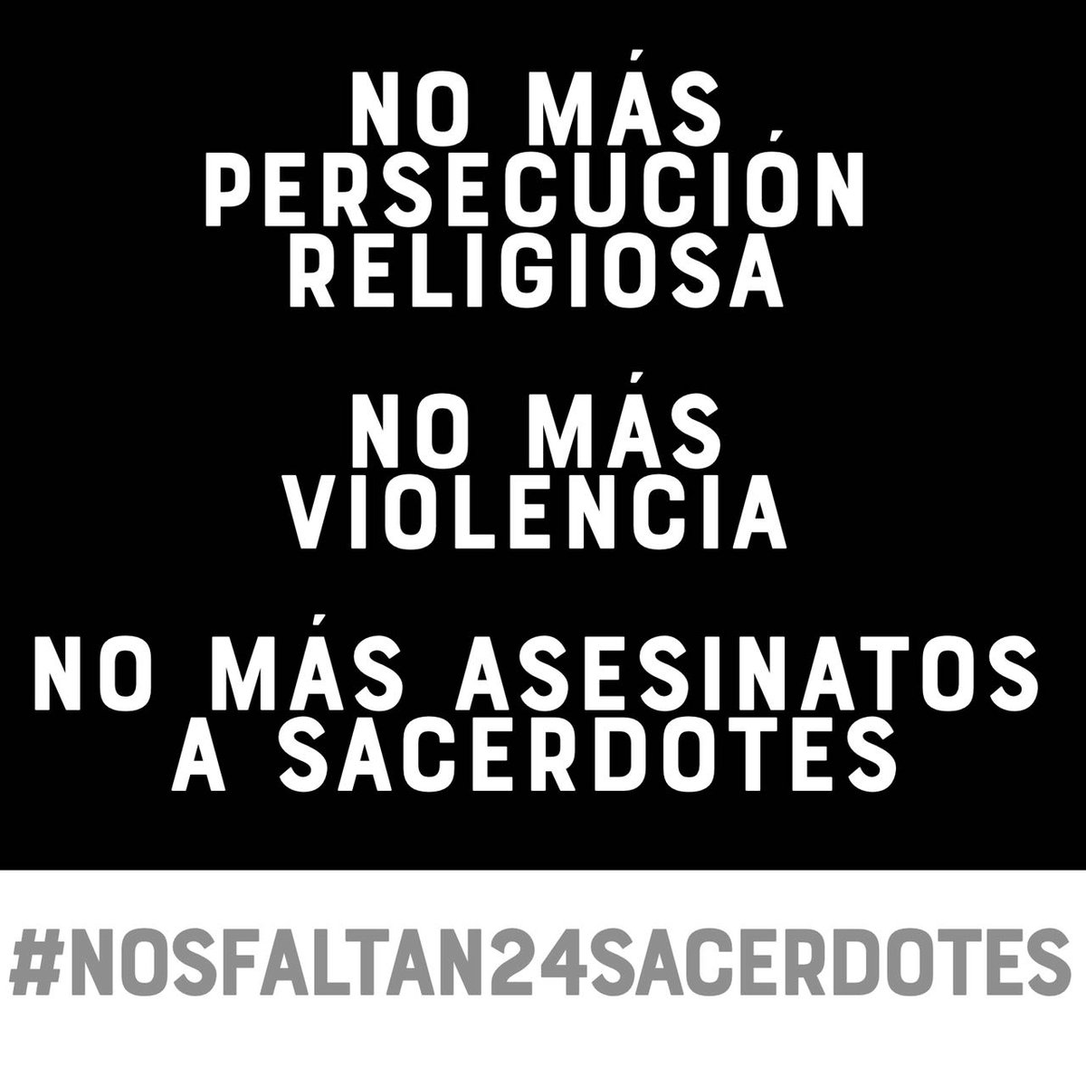 MochisSomos's tweet photo. #NosFaltan24Sacerdotes
La violencia nos esta rebasando, basta!! Queremos un México en paz
@Segob_mx @EPN https://t.co/QNwGCkhetO