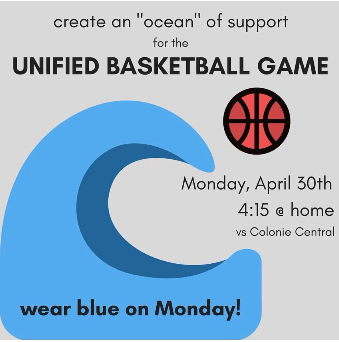 Sarah_sharkey_'s tweet image. Come support and cheer on Cairo-Durhams unified athletes Monday @4:15!!! #playunified #basketball