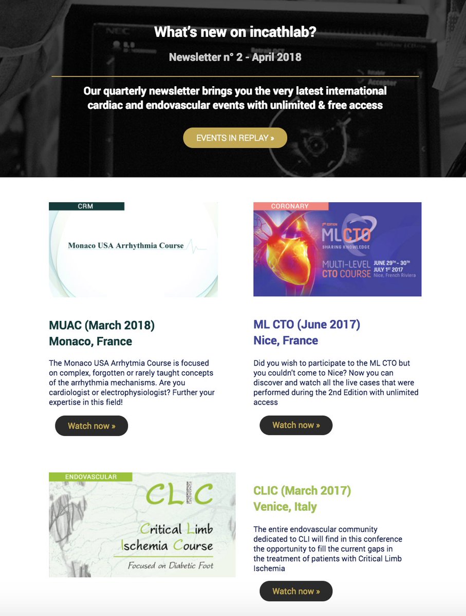 incathlab's tweet photo. #WhatsNew on #incathlab? Discover NOW the very latest international events with unlimited &amp; free access!!!! https://t.co/cDKTknJR0d
ALL #EVENTS #INREPLAY https://t.co/5IGBOAzaSY MUAC https://t.co/bRyJOERo4g ML CTO 2017 https://t.co/DP0AWYPJEC
- CLIC 2017 https://t.co/qmc76eZBnt https://t.co/p9sToS5N1T