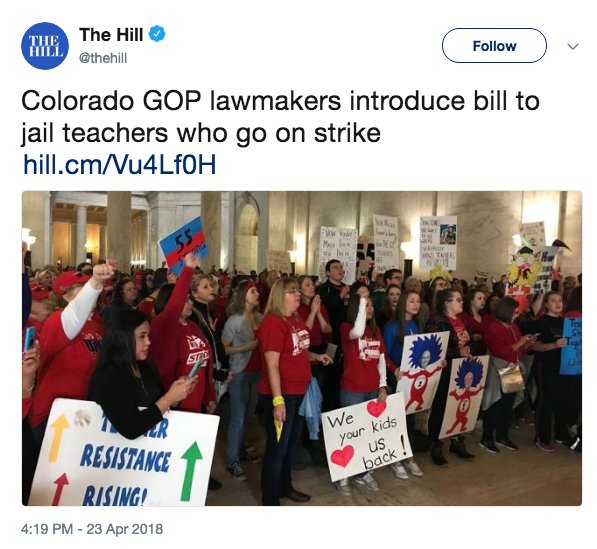 COSenDem's tweet photo. "we love our teachers" https://t.co/pUPeYEF391