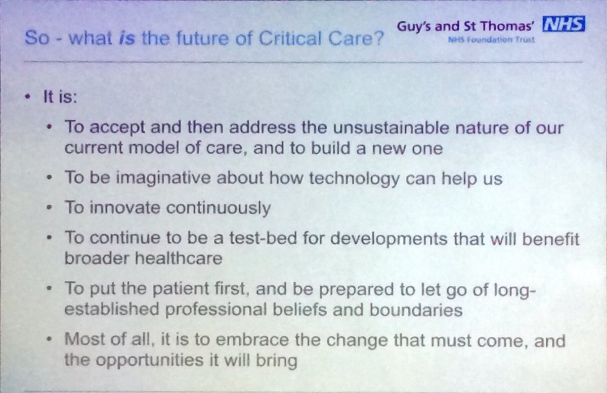 ICU_Management's tweet image. Closing thoughts on future of critical care from Richard Beale #CCS2018