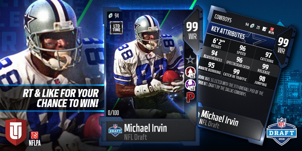 Another shot at <a href="/michaelirvin88/">Michael Irvin</a> 
#MUTSeason #NFLDraft